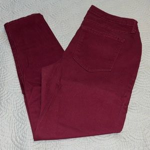 Burgundy Skinny Jeans Pants by New Directions size 6P